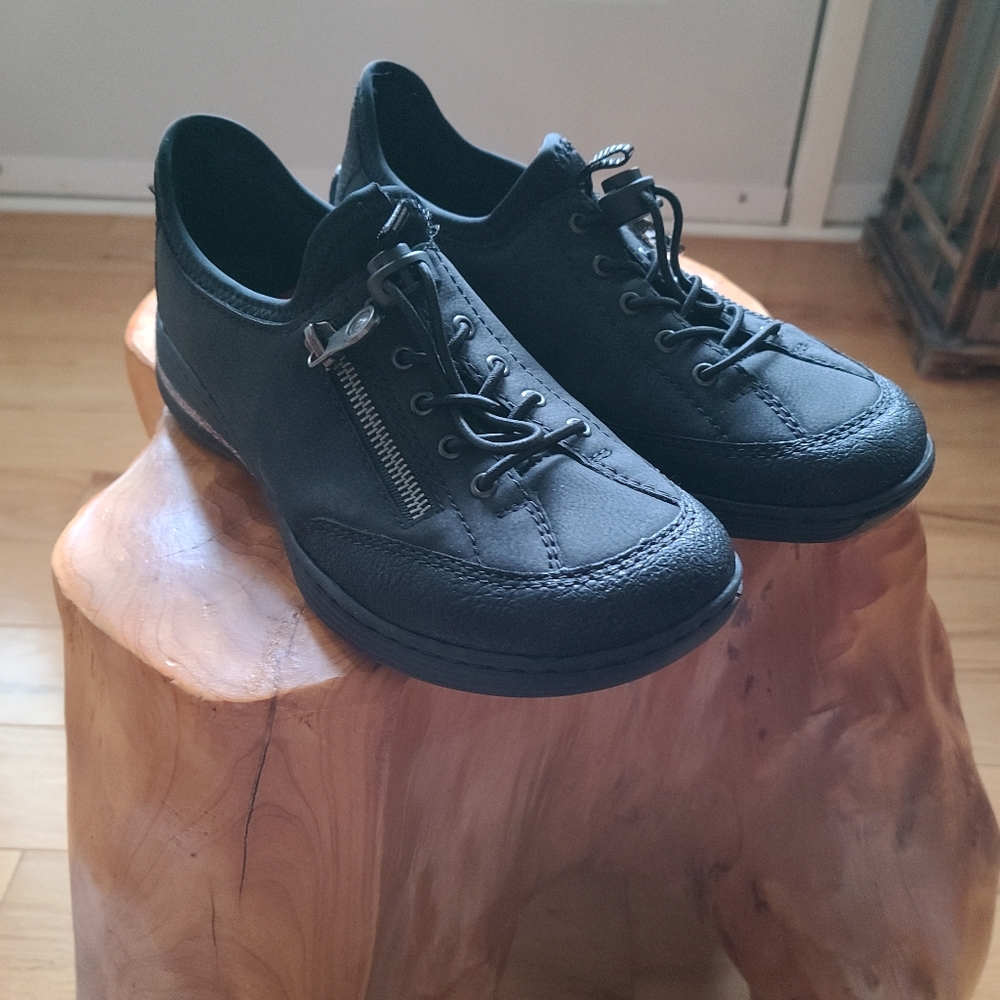 Brand New Rieker Black Sneakers, Size 36 (5½)